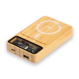 Promosyon Işıklı Logo Bambu Magsafe 10000 mAh - K480