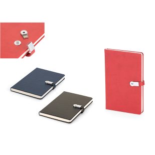 Promosyon Termo Deri Kapaklı USB Bellekli Defter ( 13 x 21 cm ) - 6490
