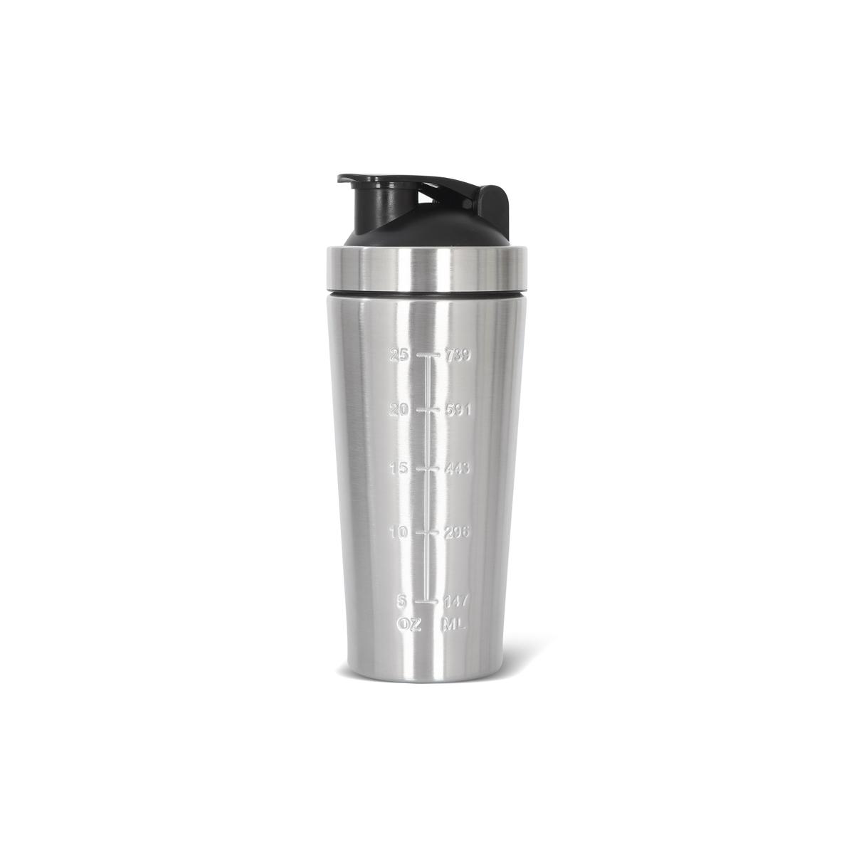Promosyon Çelik SHAKER Sporcu Suluğu Protein Shaker ve Smoothie Matarası (800 ml) - 1072